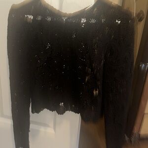 Elegant Black Lace Top